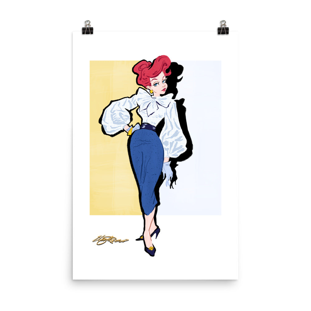 Angel Fish Pretty Glam Art Print