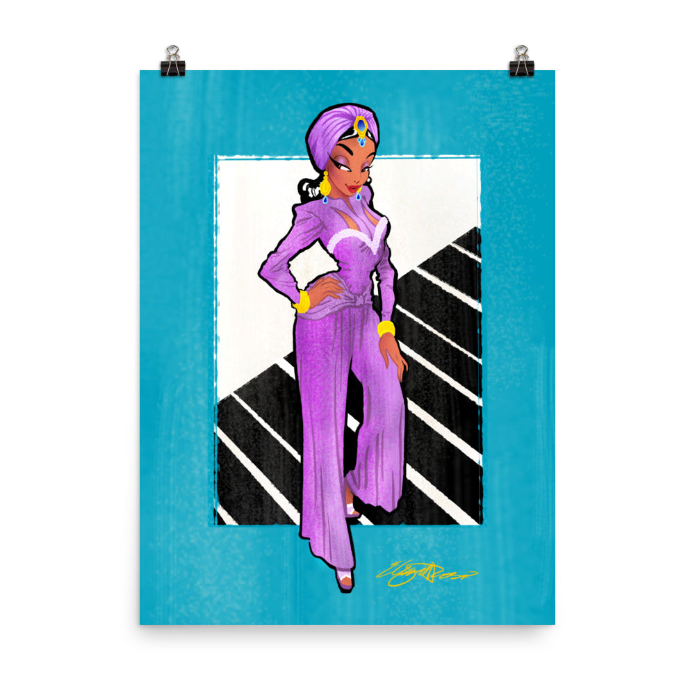 Call Me a Princess Vintage Fashion Purple Art Print
