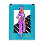 Call Me a Princess Vintage Fashion Purple Art Print