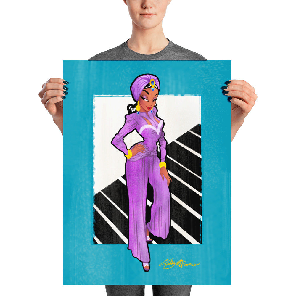 Call Me a Princess Vintage Fashion Purple Art Print