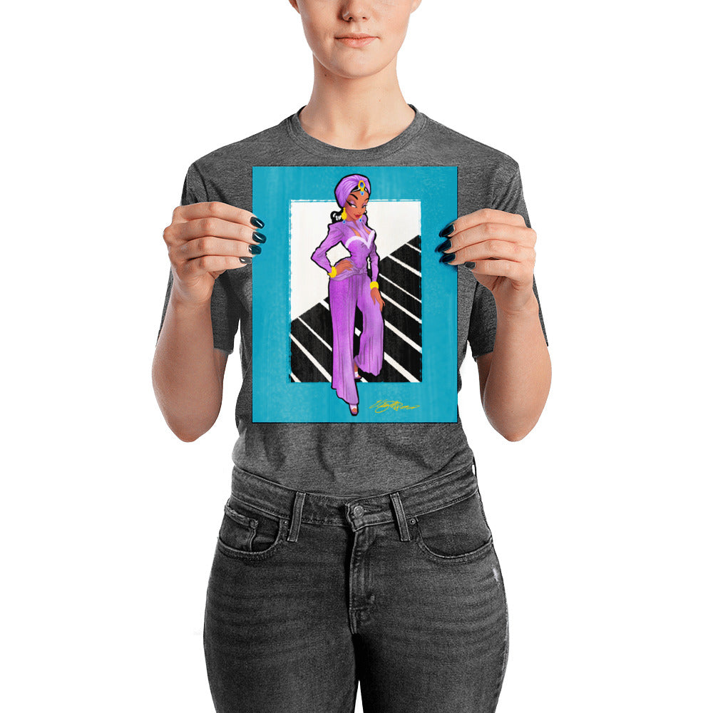 Call Me a Princess Vintage Fashion Purple Art Print