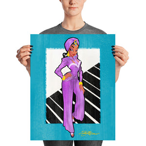 Call Me a Princess Vintage Fashion Purple Art Print
